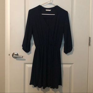 Lush Navy Size S Wrap Dress